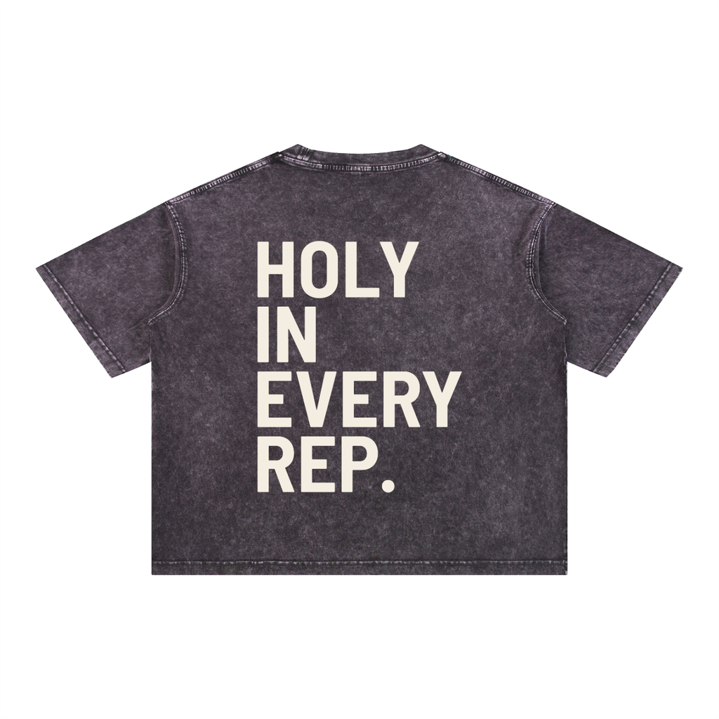 Mineral Wash Boxy Cotton T-Shirt
