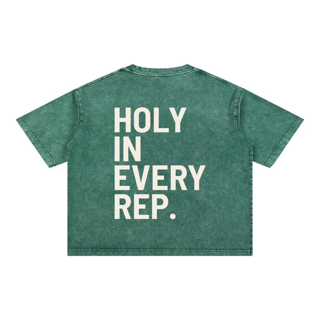 Mineral Wash Boxy Cotton T-Shirt
